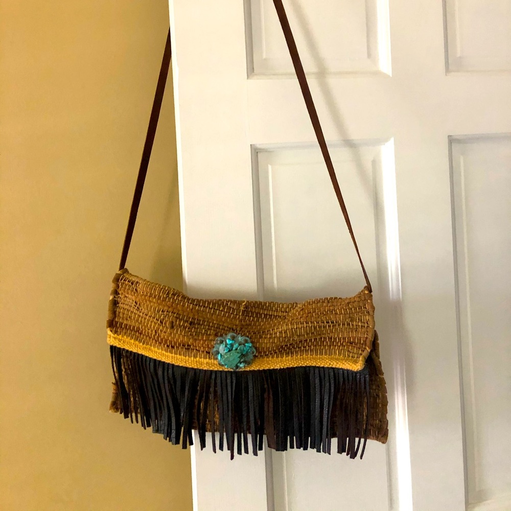 Adorable New Bohemian Style Leather Fringe Purse